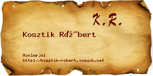 Kosztik Róbert névjegykártya